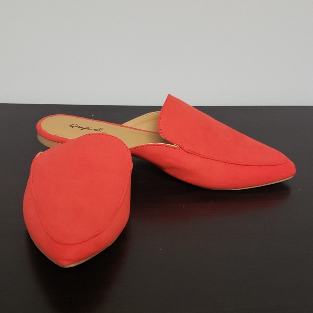 Burnt Orange flat mules